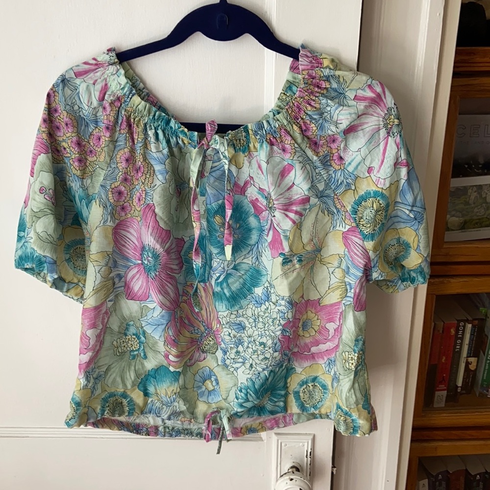Cute Vintage Floral Handmade Top